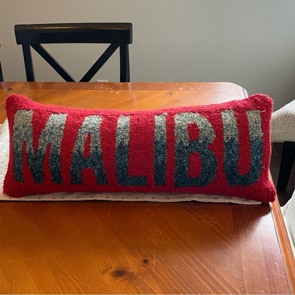 Wool hook Malibu unique decorative pillow